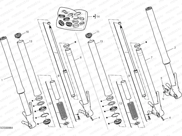 FRONT FORK [MOD:HYM 950]