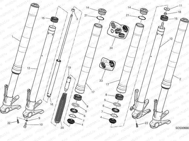 FRONT FORK [MOD:HYP STR;XST:AUS,EUR,FRA,JAP,TWN]