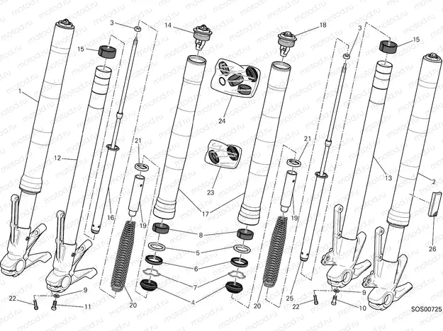FRONT FORK [MOD:M 1200;XST:CHN]