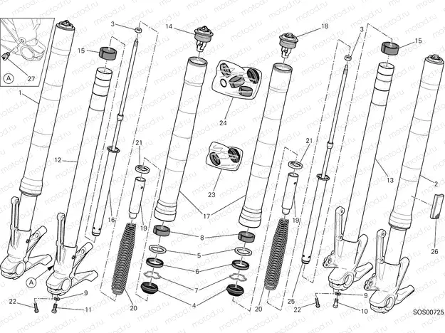 FRONT FORK [MOD:M821 STR]
