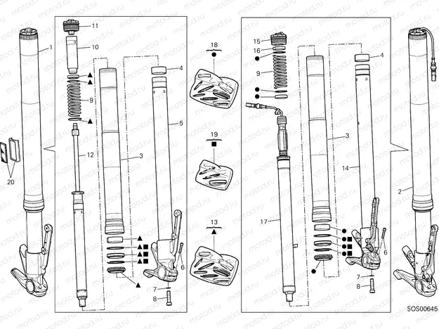 FRONT FORK [MOD:MS1200SA]