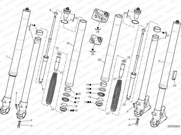 FRONT FORK [MOD:SCR11SPE]