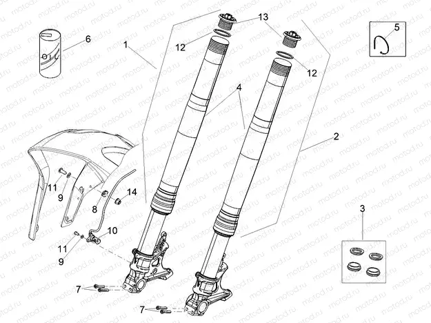 Front fork Ohlins