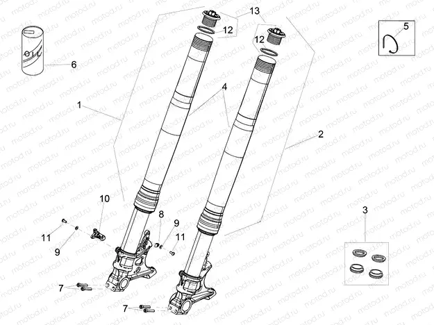 Front fork Ohlins
