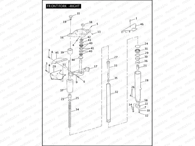 FRONT FORK - RIGHT (1 OF 2)