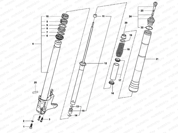 Front Fork Right (989R)