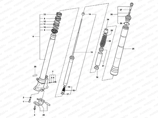 Front Fork Right F4SPR-SENNA