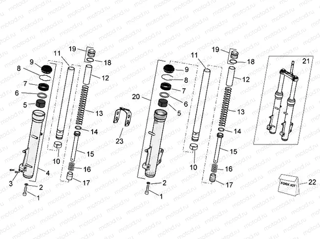 Front fork-Trail Version