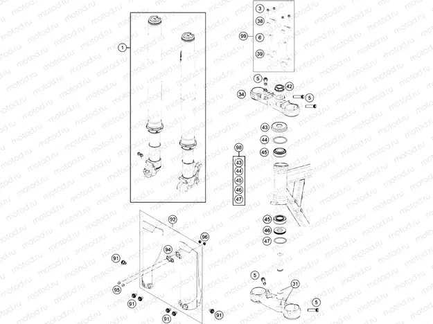FRONT FORK, TRIPLE CLAMP|Frame|01