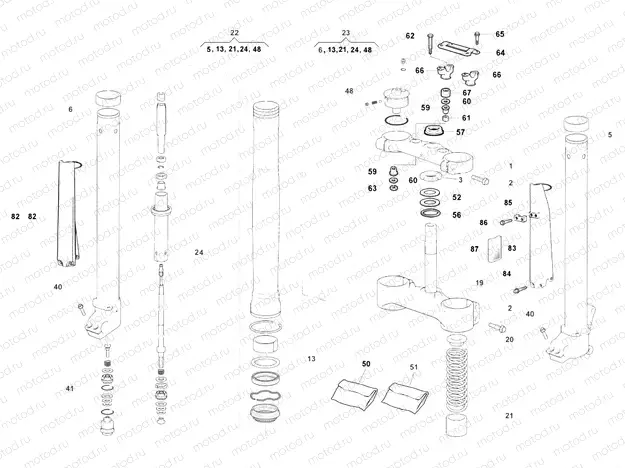 FRONT FORK (WR)
