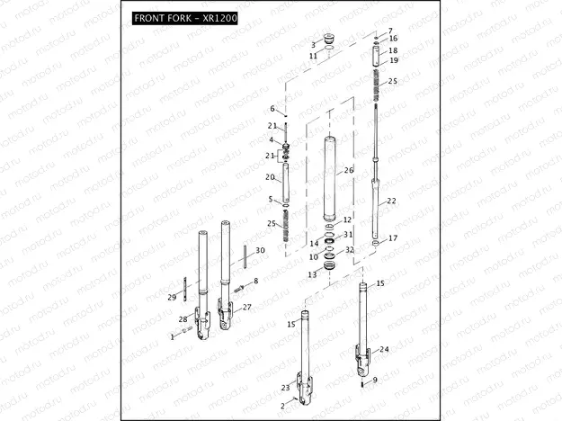 FRONT FORK - XR1200