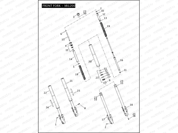 FRONT FORK - XR1200