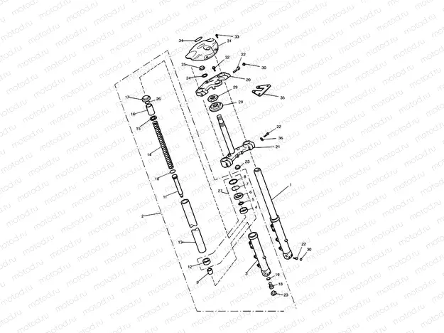Front Forks and Yokes 95083» Except VINS 96152» 98479