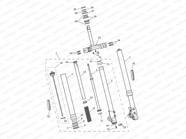 Front Forks & Lower Yoke