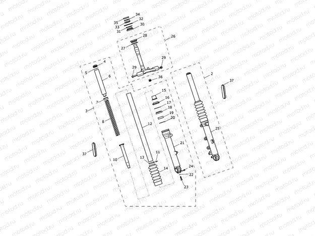 Front Forks & Lower Yoke 914972
