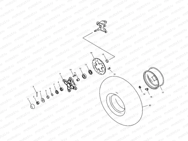 FRONT HUB and FRONT WHEEL - A03GJ50AA/AB (4975767576B03) | FRONT HUB and FRONT WHEEL - A03GJ50AA/AB (4975767576B03)