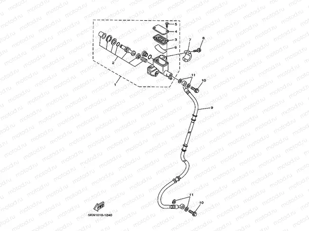 Front master cylinder