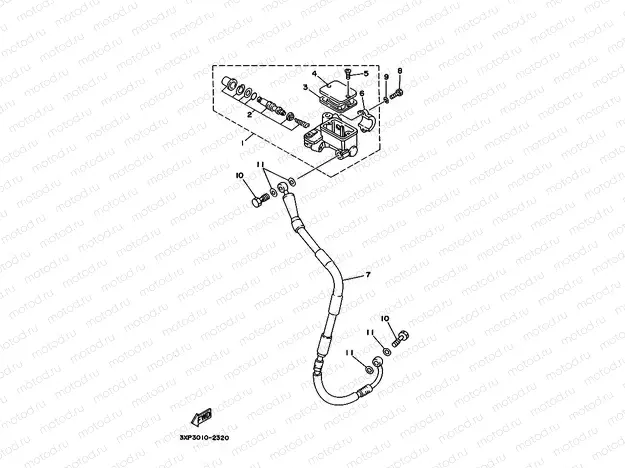Front master cylinder