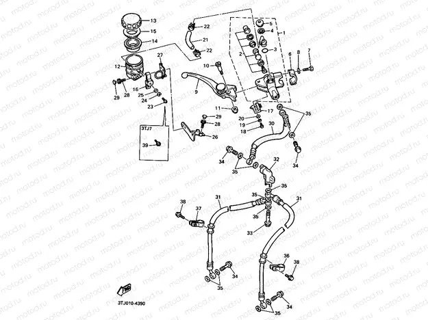 Front master cylinder