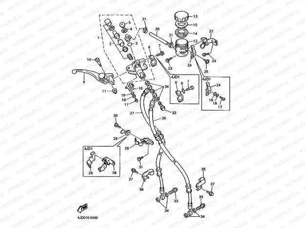 Front master cylinder
