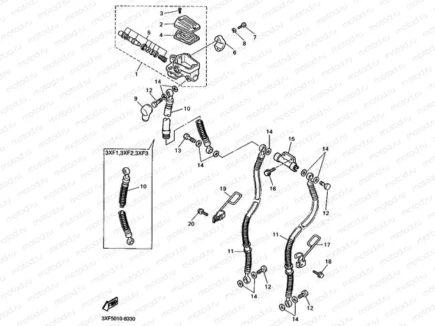 Front master cylinder