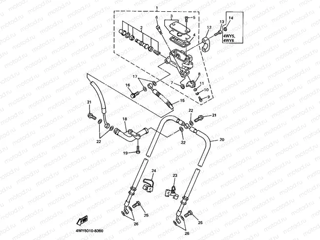 Front master cylinder