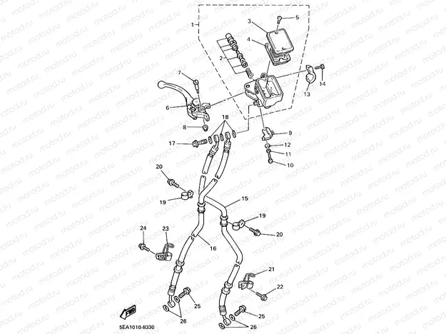 Front master cylinder