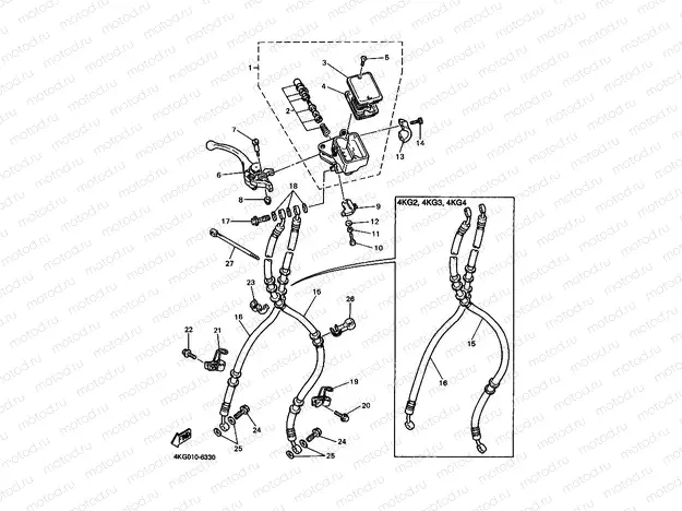 Front master cylinder