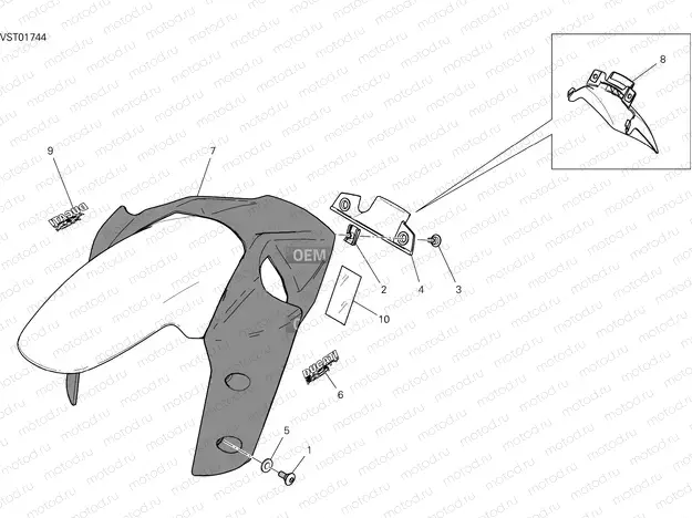 FRONT MUDGUARD [MOD:MS1260S]