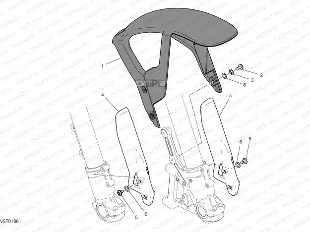 FRONT MUDGUARD [MOD:SCR800DK]
