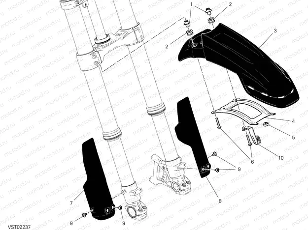 FRONT MUDGUARD [MOD:SCR800FH]