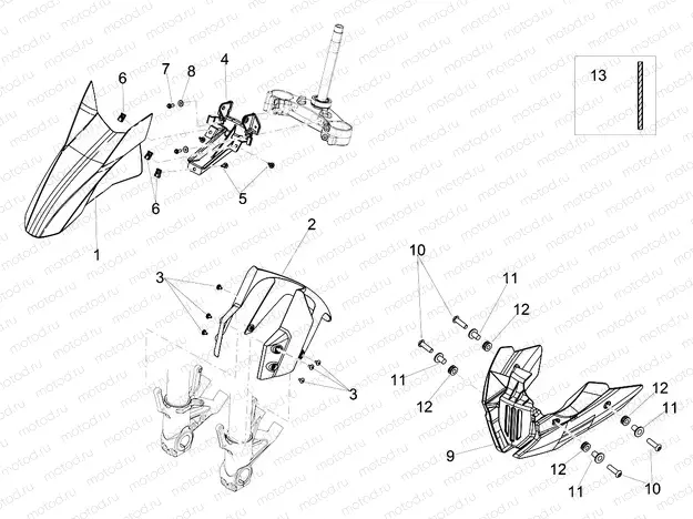 Front mudguard-Pillar