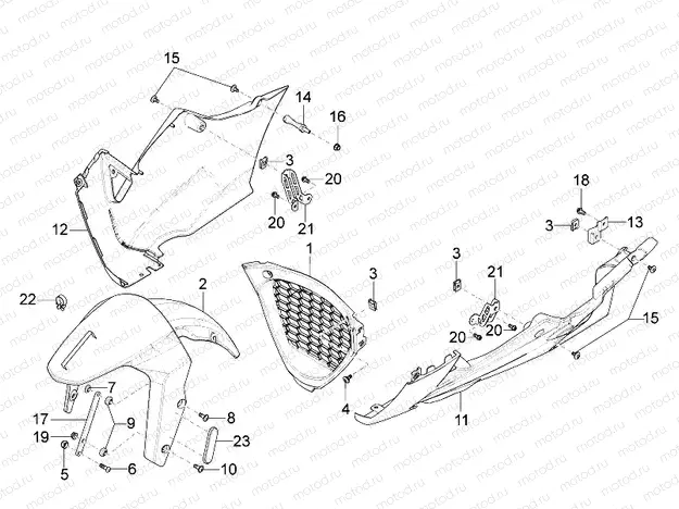Front mudguard-Pillar