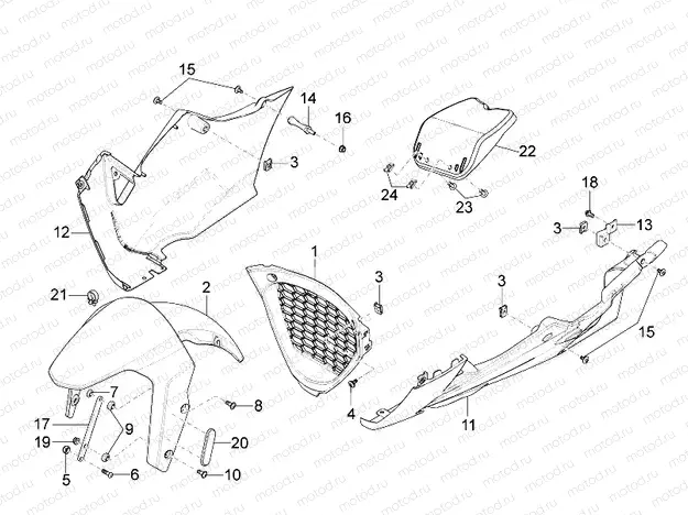 Front mudguard-Pillar