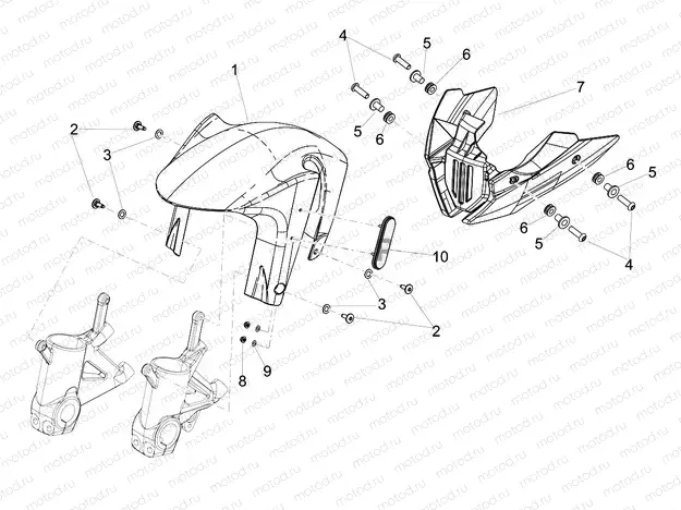 Front mudguard-Pillar