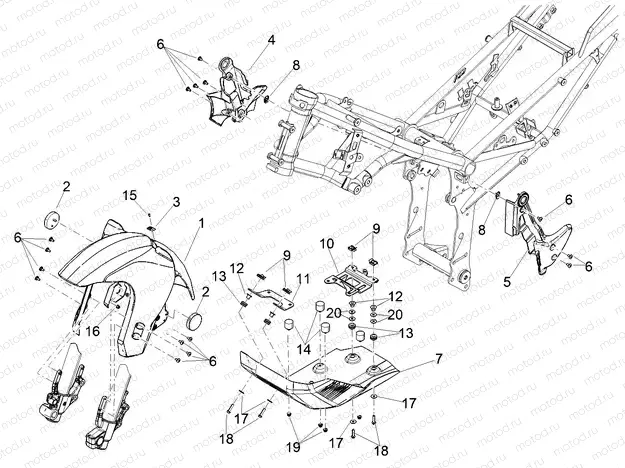 Front mudguard-Pillar