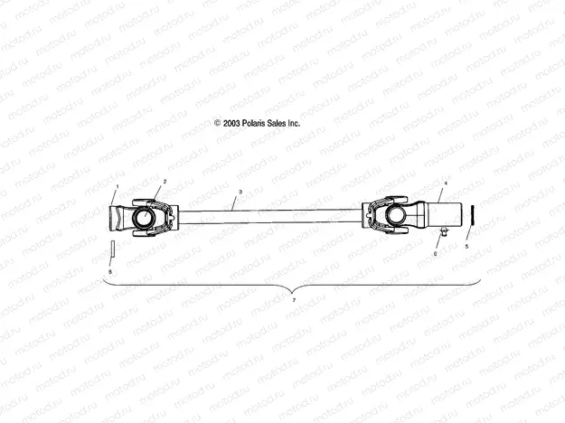 FRONT PROP SHAFT - A04JD50AA/AB/CA (4977487748B08) | FRONT PROP SHAFT - A04JD50AA/AB/CA (4977487748B08)