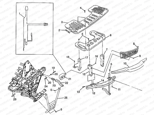 FRONT RACK and BUMPER MOUNTING (300) XPRESS 300 W97CA28C (4939603960A009) | FRONT RACK and BUMPER MOUNTING (300) XPRESS 300 W97CA28C (4939603960A009)