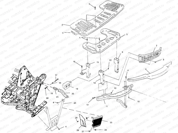 FRONT RACK and BUMPER MOUNTING - A01CB32AA (4963966396A007) | FRONT RACK and BUMPER MOUNTING - A01CB32AA (4963966396A007)
