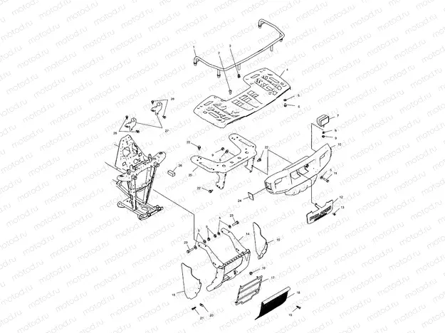 FRONT RACK AND BUMPER MOUNTING - A04CH50AA/AC/AE/AG (4986088608A07) | FRONT RACK AND BUMPER MOUNTING - A04CH50AA/AC/AE/AG (4986088608A07)
