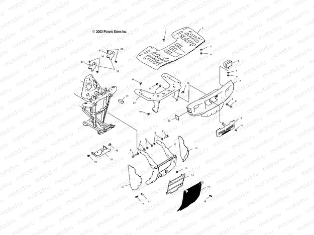 FRONT RACK and BUMPER MOUNTING - A04CH68AK/AL/AN/AO (4987438743A07) | FRONT RACK and BUMPER MOUNTING - A04CH68AK/AL/AN/AO (4987438743A07)