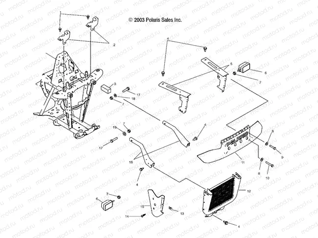 FRONT RACK and BUMPER MOUNTING - A04JD50AA/AB/CA (4985938593A11) | FRONT RACK and BUMPER MOUNTING - A04JD50AA/AB/CA (4985938593A11)