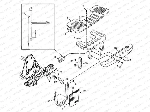 FRONT RACK and BUMPER MOUNTING XPLORER 300 W98CC28C (4945264526A010) | FRONT RACK and BUMPER MOUNTING XPLORER 300 W98CC28C (4945264526A010)