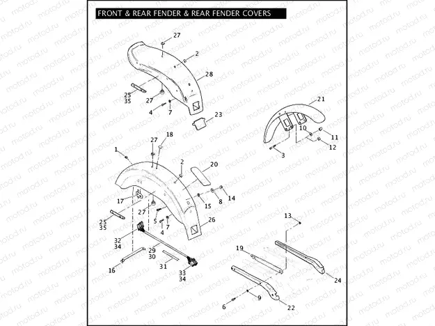 FRONT & REAR FENDER & REAR FENDER COVERS (2 OF 2)