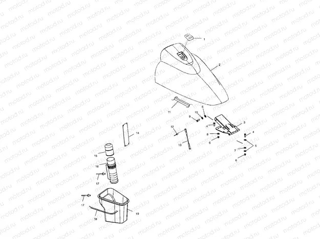 FRONT STORAGE COMPARTMENT - W025297D/W025297I (4975477547A07) | FRONT STORAGE COMPARTMENT - W025297D/W025297I (4975477547A07)
