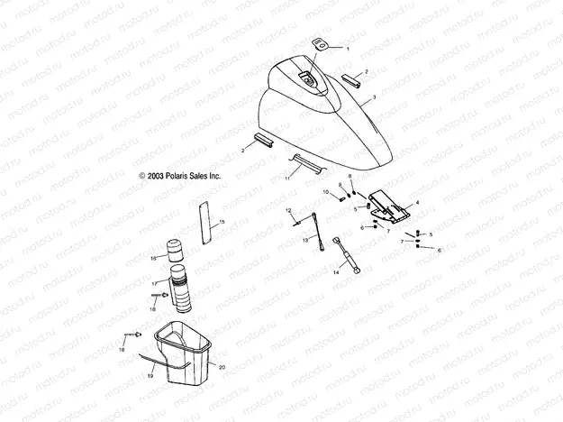 FRONT STORAGE COMPARTMENT - W045197DA/IA (4990499049A07) | FRONT STORAGE COMPARTMENT - W045197DA/IA (4990499049A07)