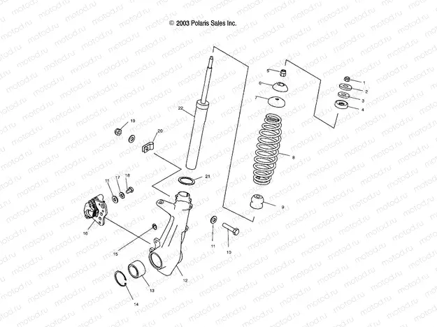 FRONT STRUT - A04JD50AA/AB/CA (4985938593B11) | FRONT STRUT - A04JD50AA/AB/CA (4985938593B11)