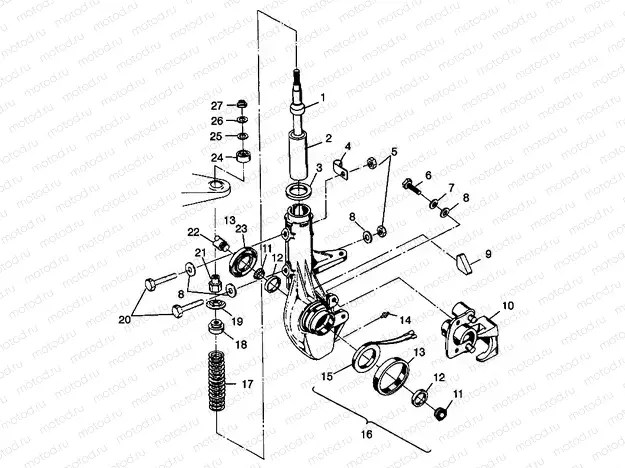 FRONT STRUT XPLORER 400L W98CC38C (4945414541B004) | FRONT STRUT XPLORER 400L W98CC38C (4945414541B004)