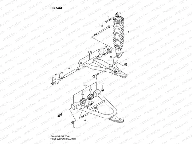 FRONT SUSPENSION ARM (LT-A450XK8/XZK8/XK9/XZK9/XL0)
