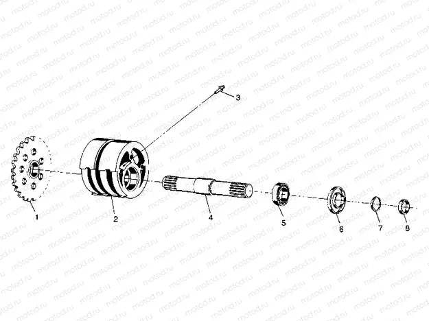 FRONT TIGHTENER ASSEMBLY 4X4 250 W938127 (4924042404011A) | FRONT TIGHTENER ASSEMBLY 4X4 250 W938127 (4924042404011A)